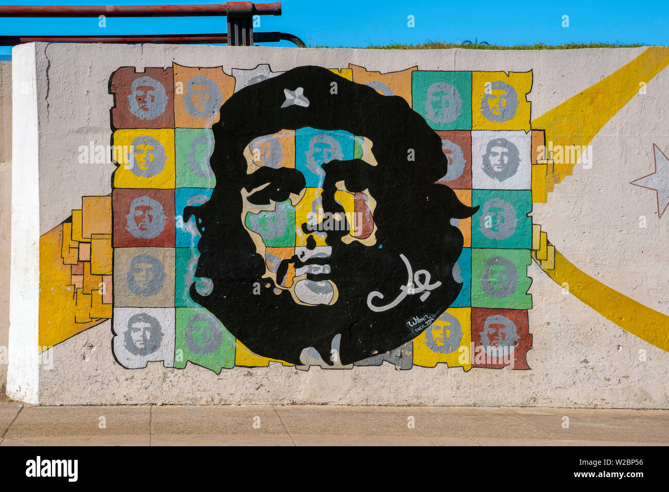 Cuba, La Habana, el Che Guevara mural Foto de stock