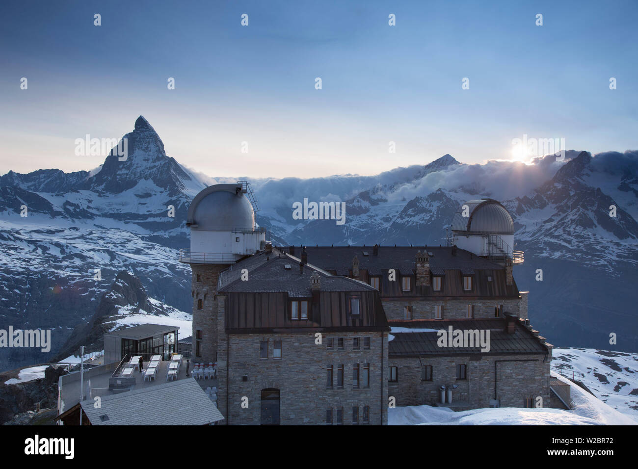 & Hotel Kulm Gornergrat Matterhorn, Zermatt, Valais, Suiza Foto de stock