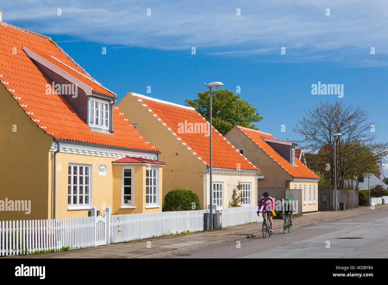 Dinamarca, Jutlandia, Skagen, ciudad tradicional de edificios Foto de stock