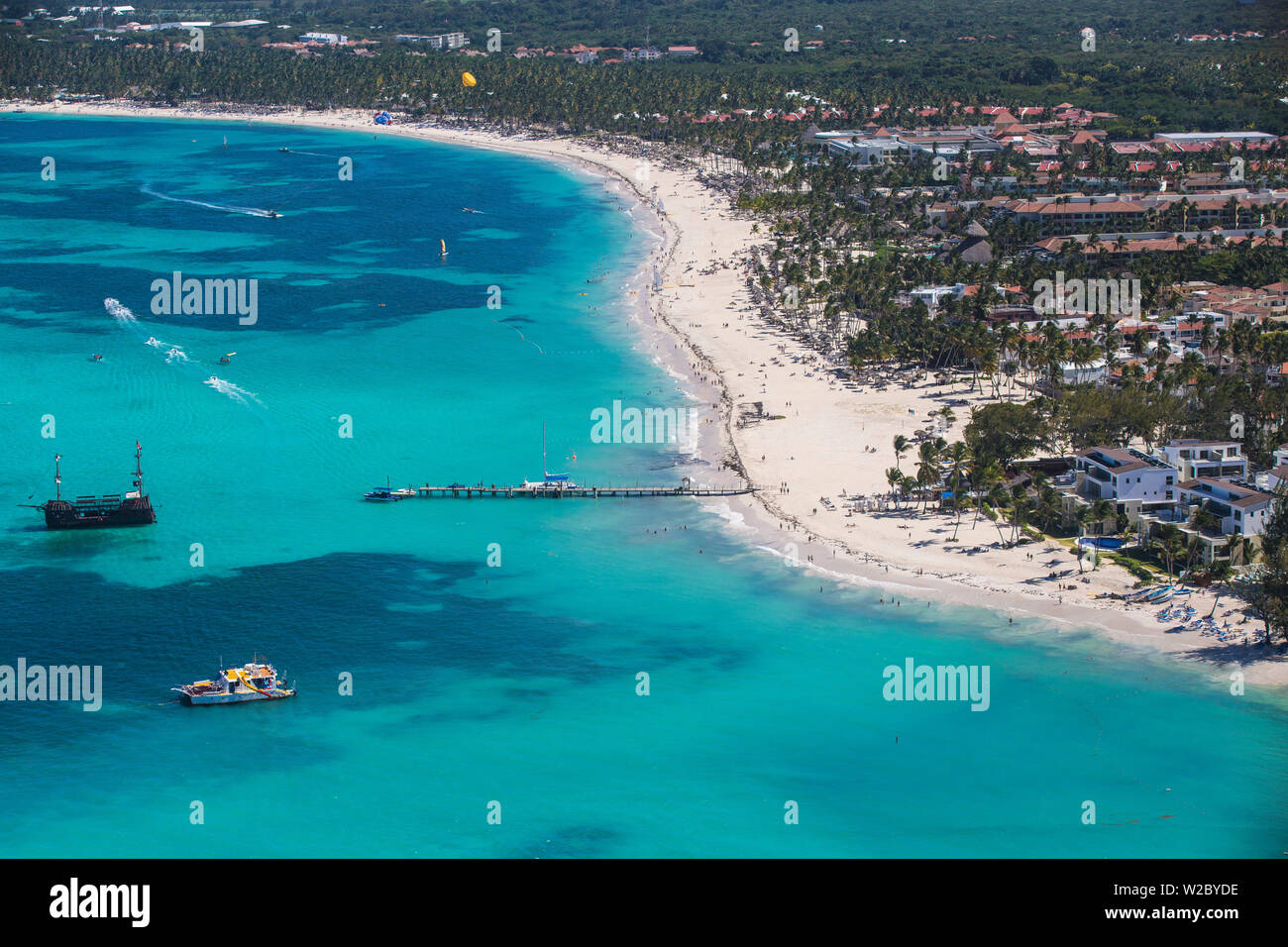República Dominicana, Punta Cana, Bavaro beach de Vista Foto de stock