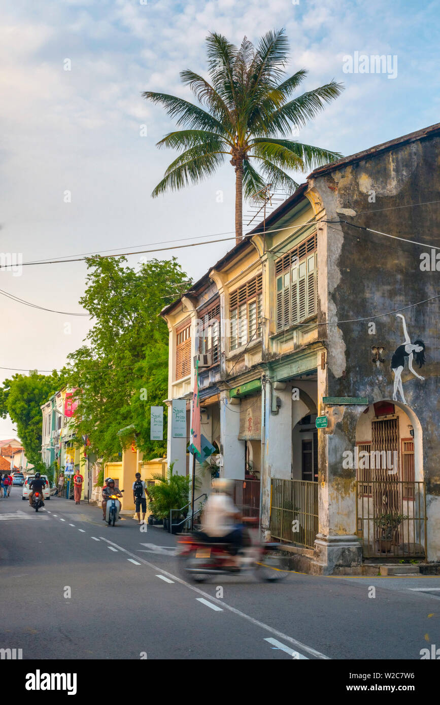 Malasia, Penang, Georgetown, Love Lane Foto de stock