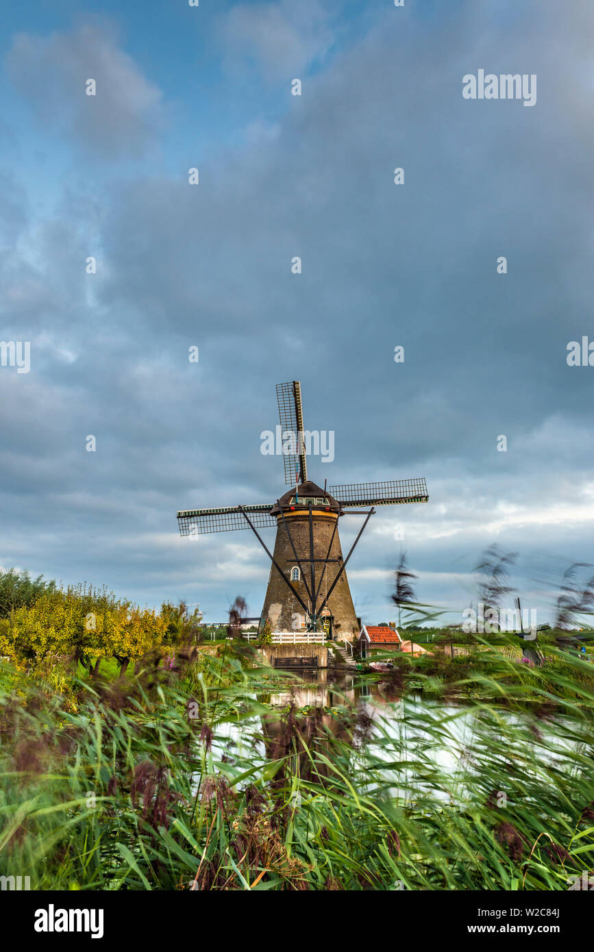 Países Bajos, Holanda del Sur, Kinderdijk (Patrimonio de la Humanidad de la UNESCO) Foto de stock