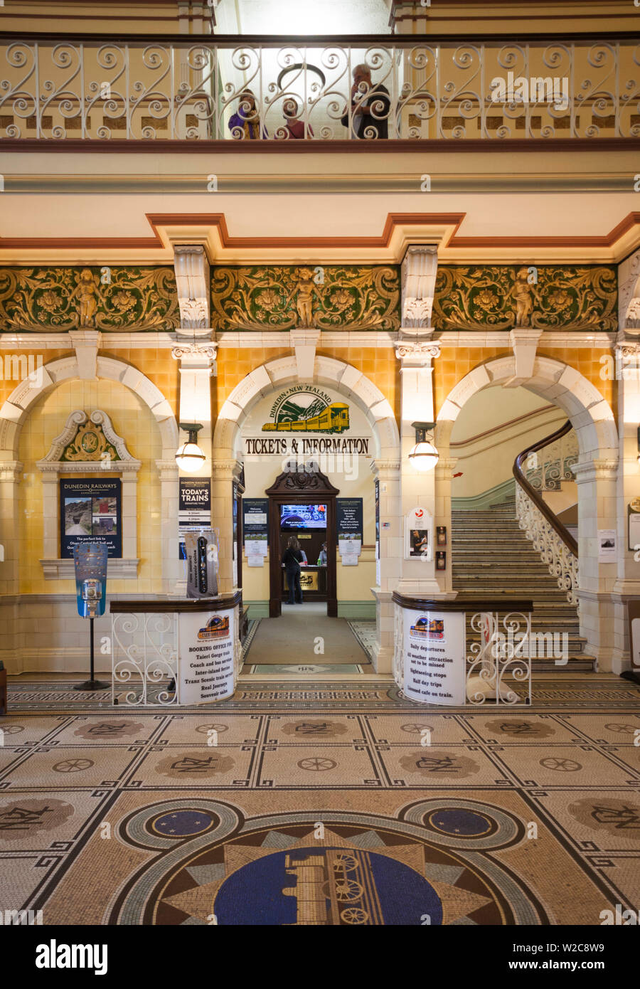 Nueva Zelanda, Isla Sur de Otago, Dunedin, Dunedin Railway Station, construido 1906, interior Foto de stock