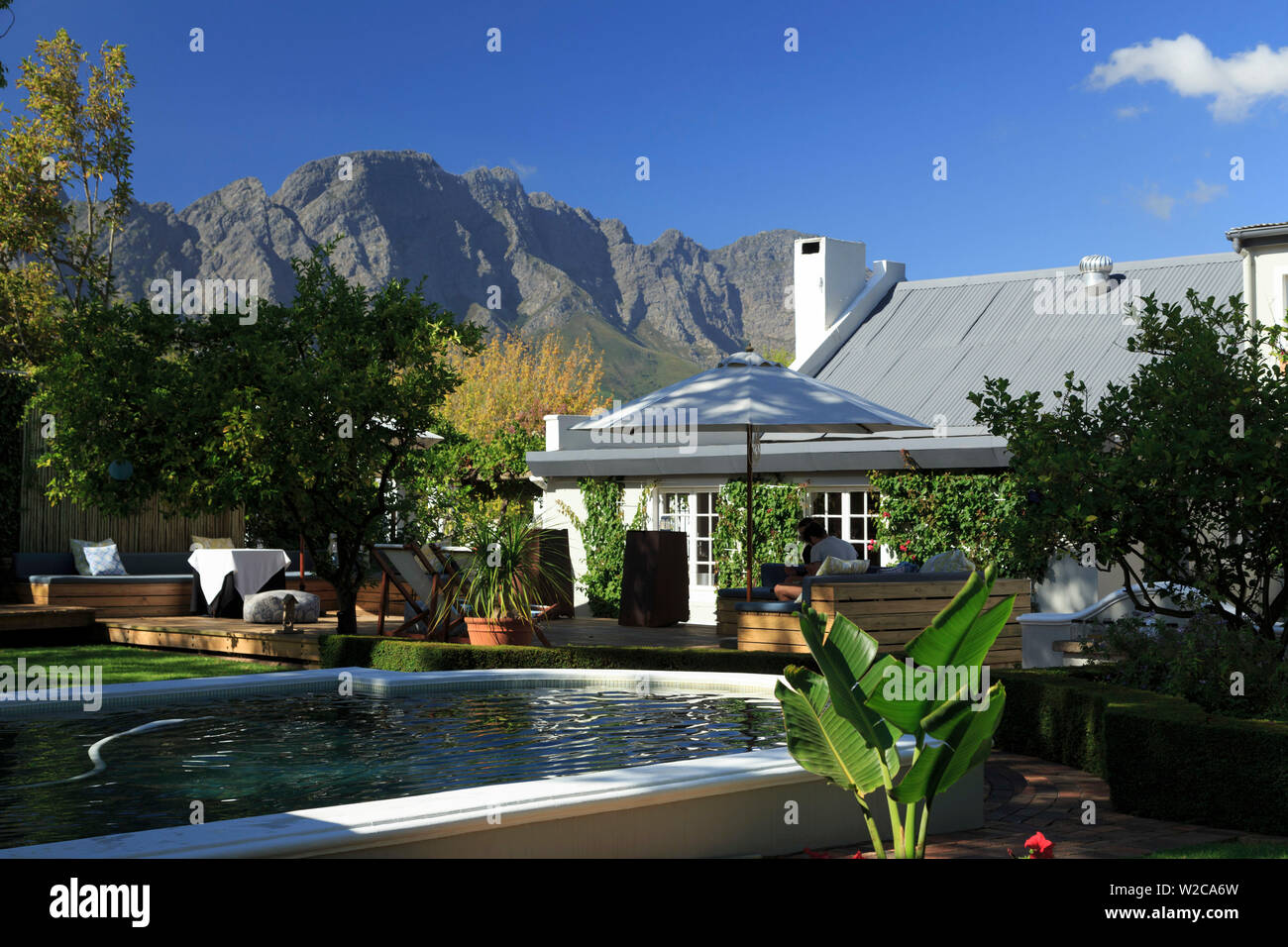 Sudáfrica, Western Cape, Franschhoek,Bed and Breakfast Foto de stock