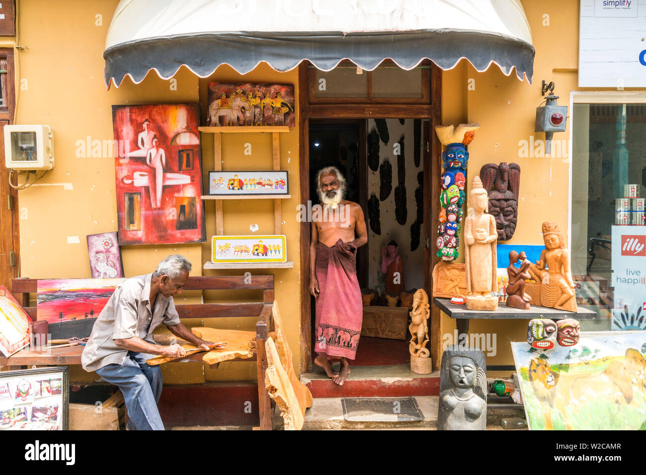 Art & craft shop, Galle, Sri Lanka, costa sur Foto de stock