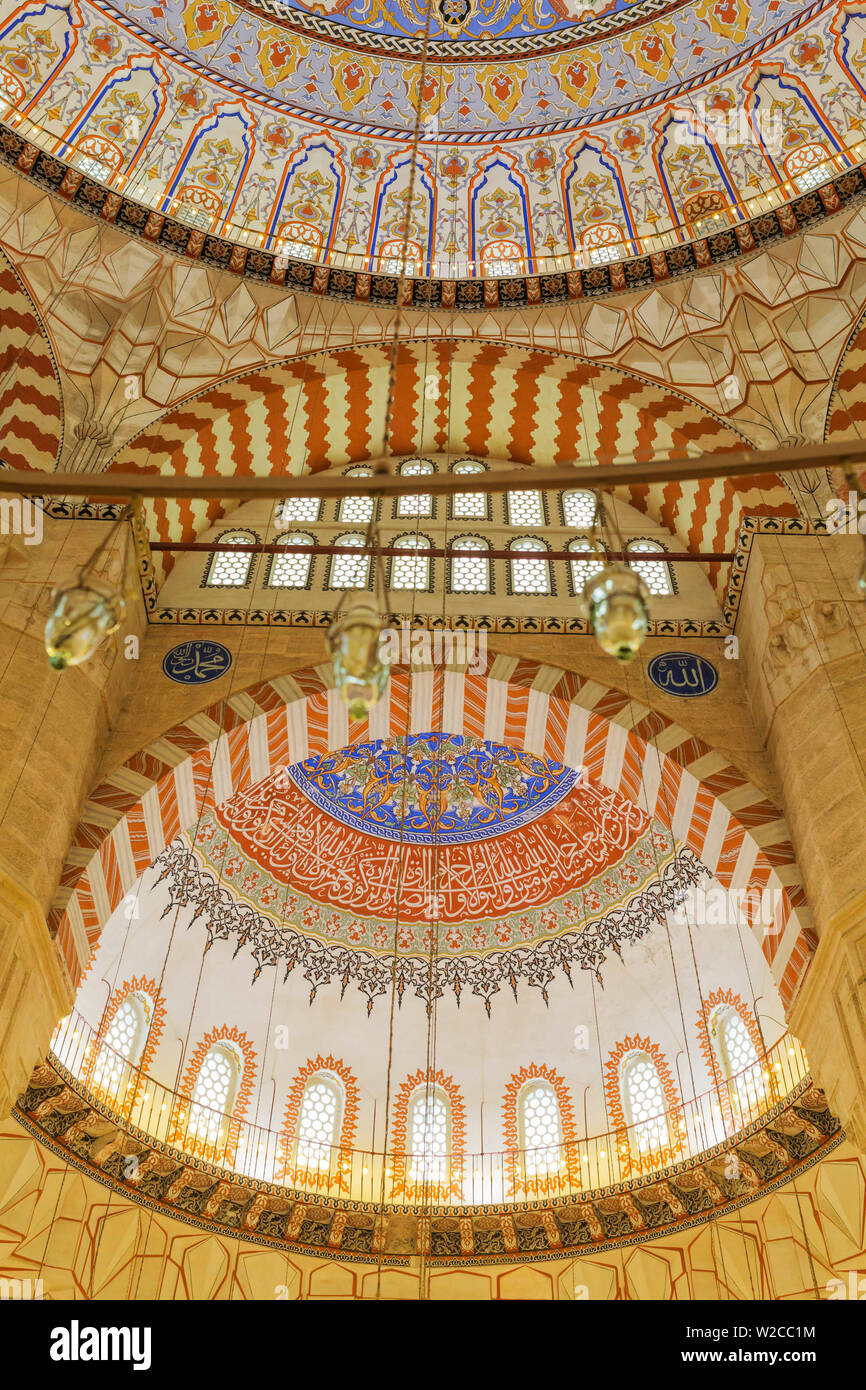 Interior de la mezquita Selimiye, Edirne, provincia de Edirne, Turquía Foto de stock