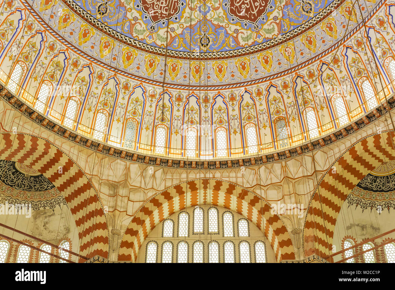 Interior de la mezquita Selimiye, Edirne, provincia de Edirne, Turquía Foto de stock