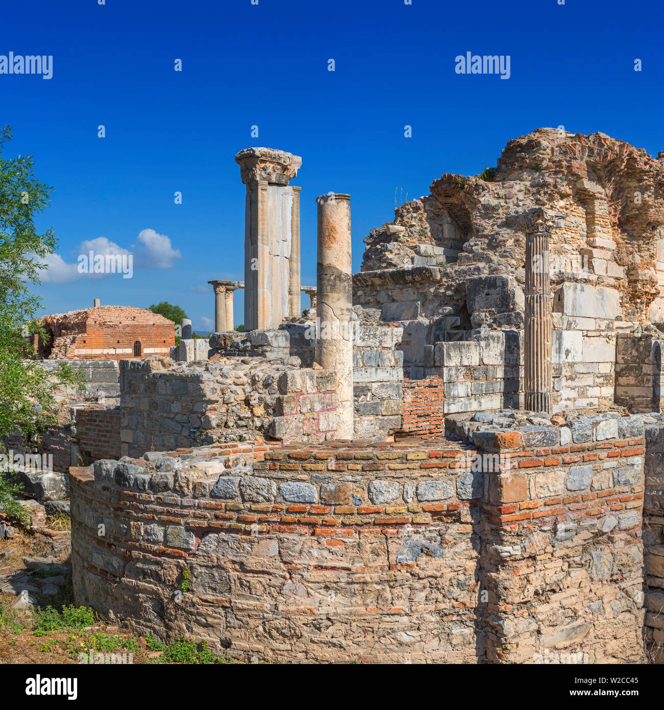 Iglesia de María (5to siglo), las ruinas del Antiguo Ephesus, Selcuk, Izmir, Turquía Provincia Foto de stock