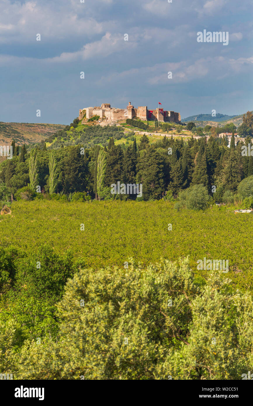 Fortaleza, la colina de Ayasoluk, Efeso, Selcuk, Izmir, Turquía Provincia Foto de stock