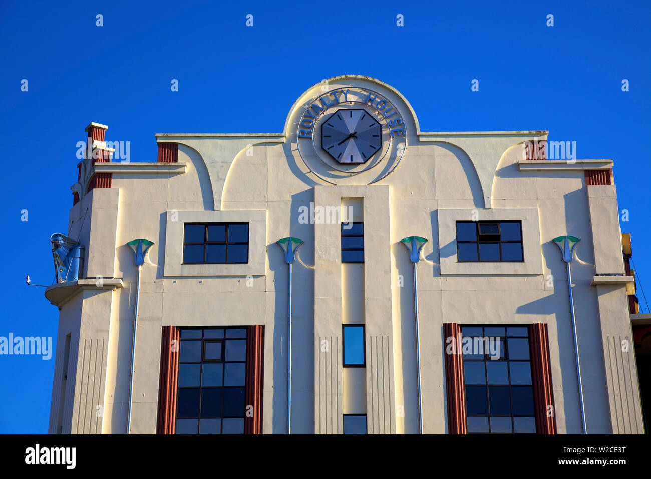 Edificio de estilo Art Deco, Douglas, Isla de Man Foto de stock