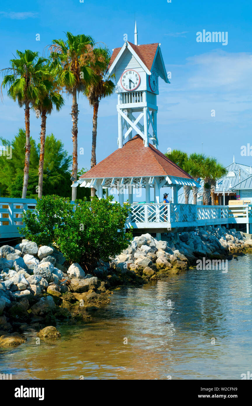 Florida, Anna Maria Island, puente histórico Street Pier, Brandenton Beach, del condado de Manatee Foto de stock
