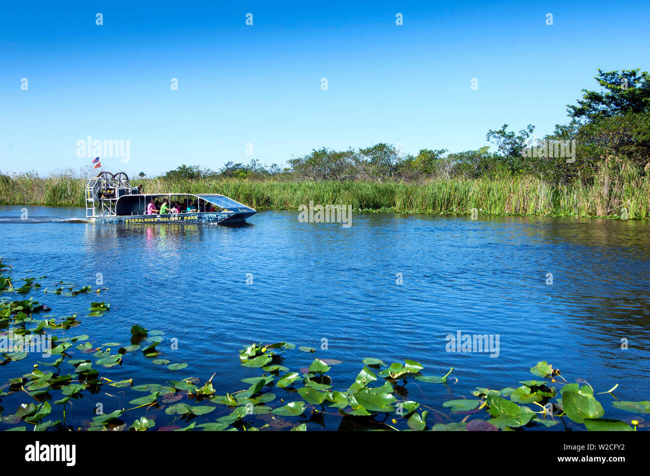 , Fort Lauderdale, Florida Everglades Holiday Park, aerodeslizadores Tours Foto de stock