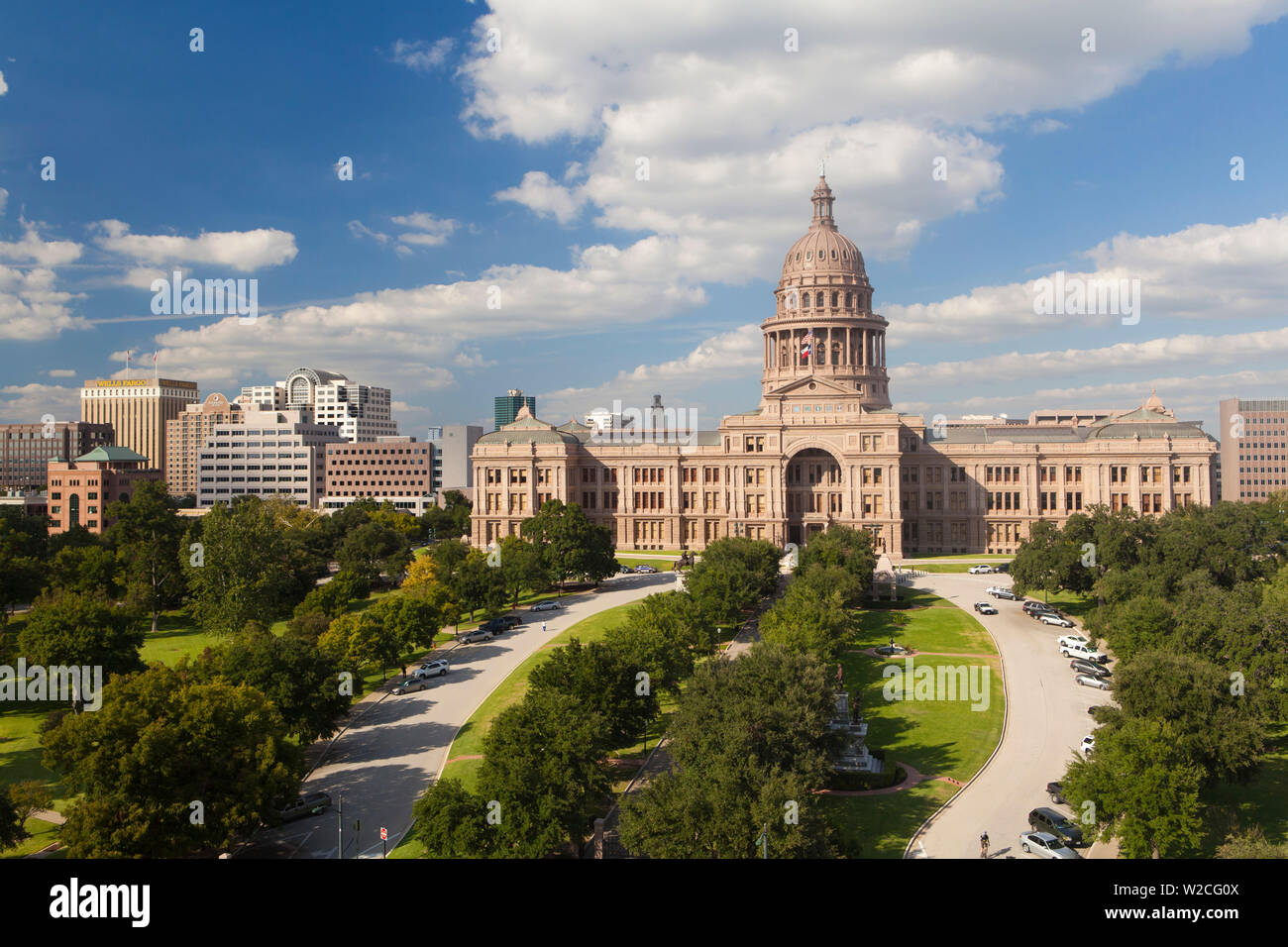 Construcción de la capital del estado, Austin, Texas, EE.UU. Foto de stock