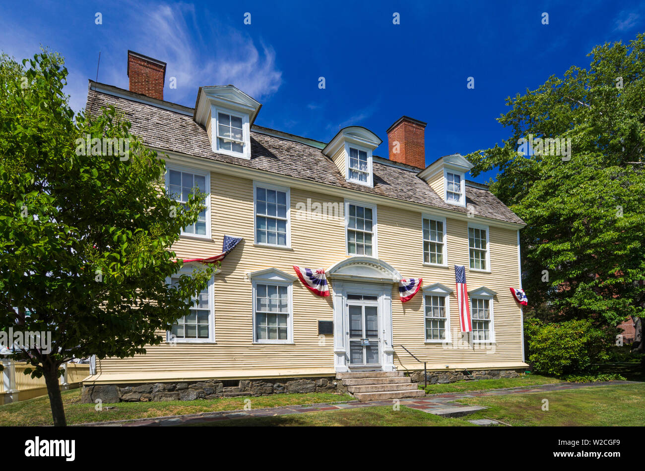Ee.Uu., New Hampshire, Portsmouth, John Paul Jones, House, una vez hogar del héroe naval de la Revolución Americana Foto de stock