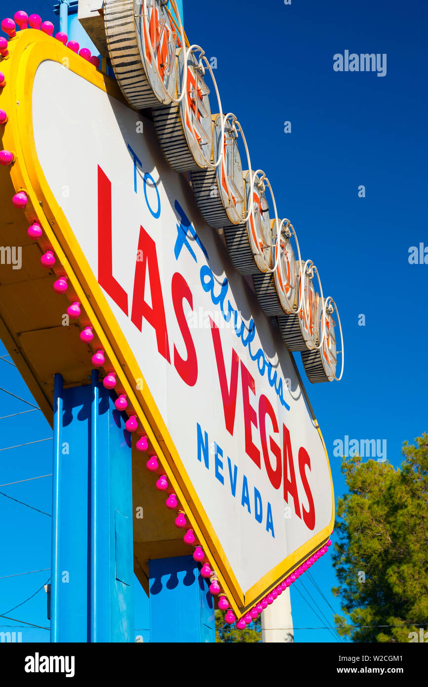 Estados Unidos, Nevada, Las Vegas, Bienvenido a la fabulosa Las Vegas Sign Foto de stock