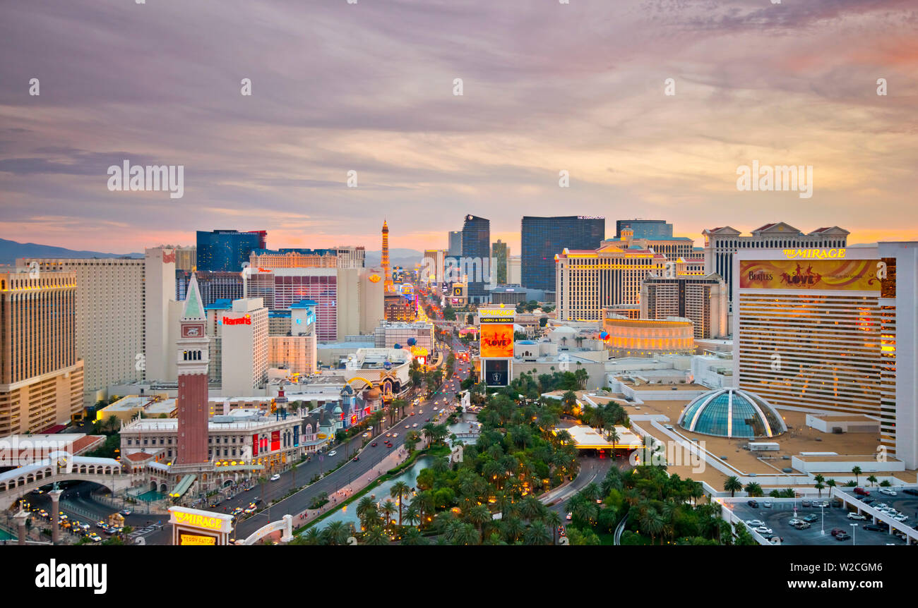 Estados Unidos, Nevada, Las Vegas, El Strip Foto de stock
