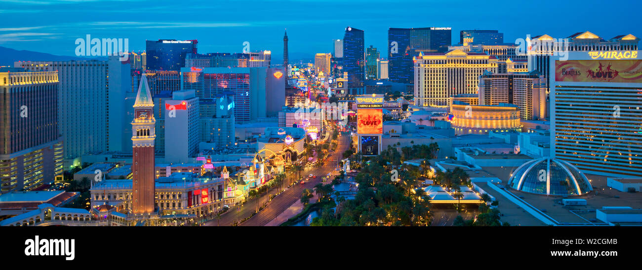 Estados Unidos, Nevada, Las Vegas, El Strip Foto de stock