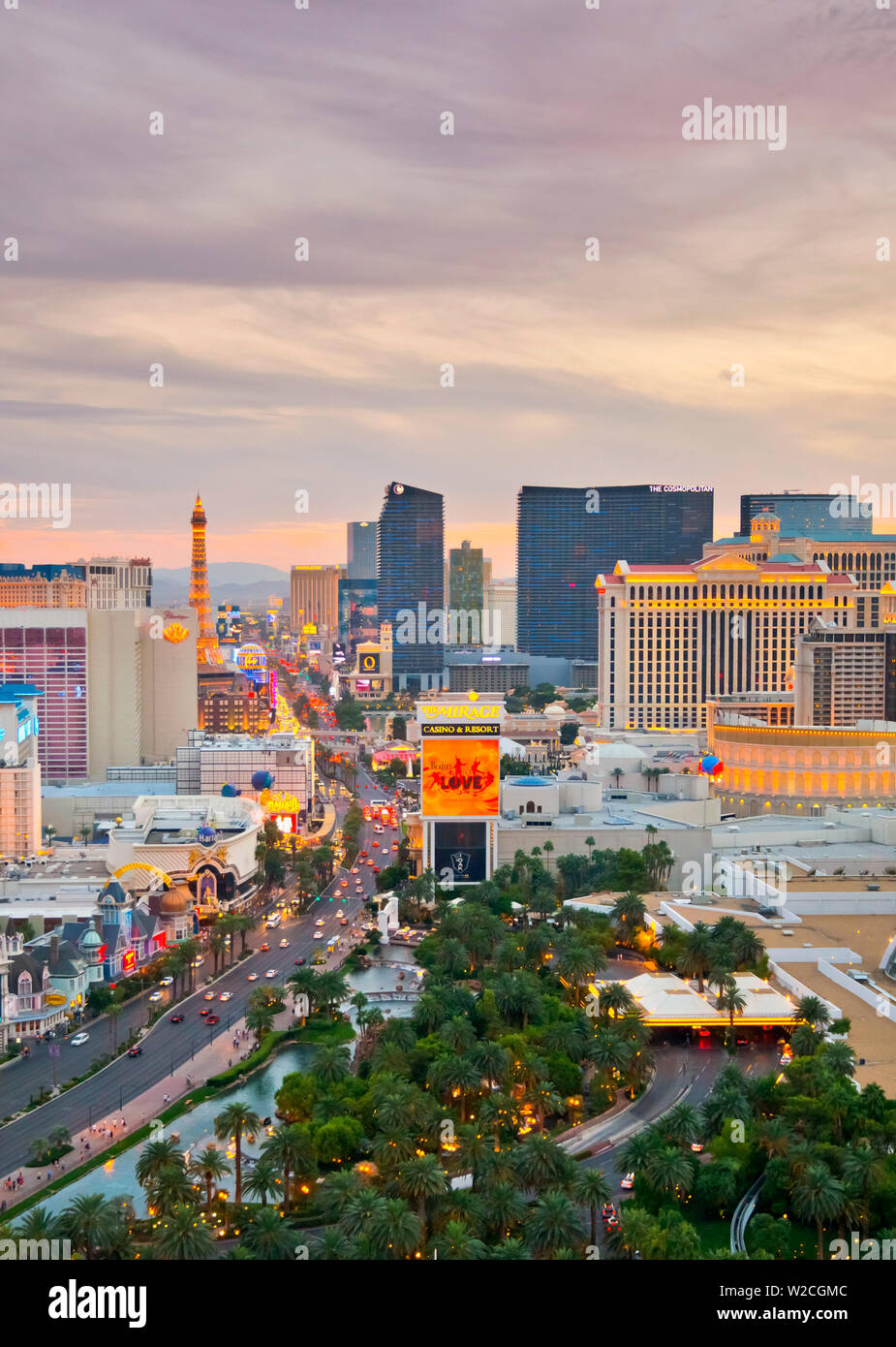 Estados Unidos, Nevada, Las Vegas, El Strip Foto de stock