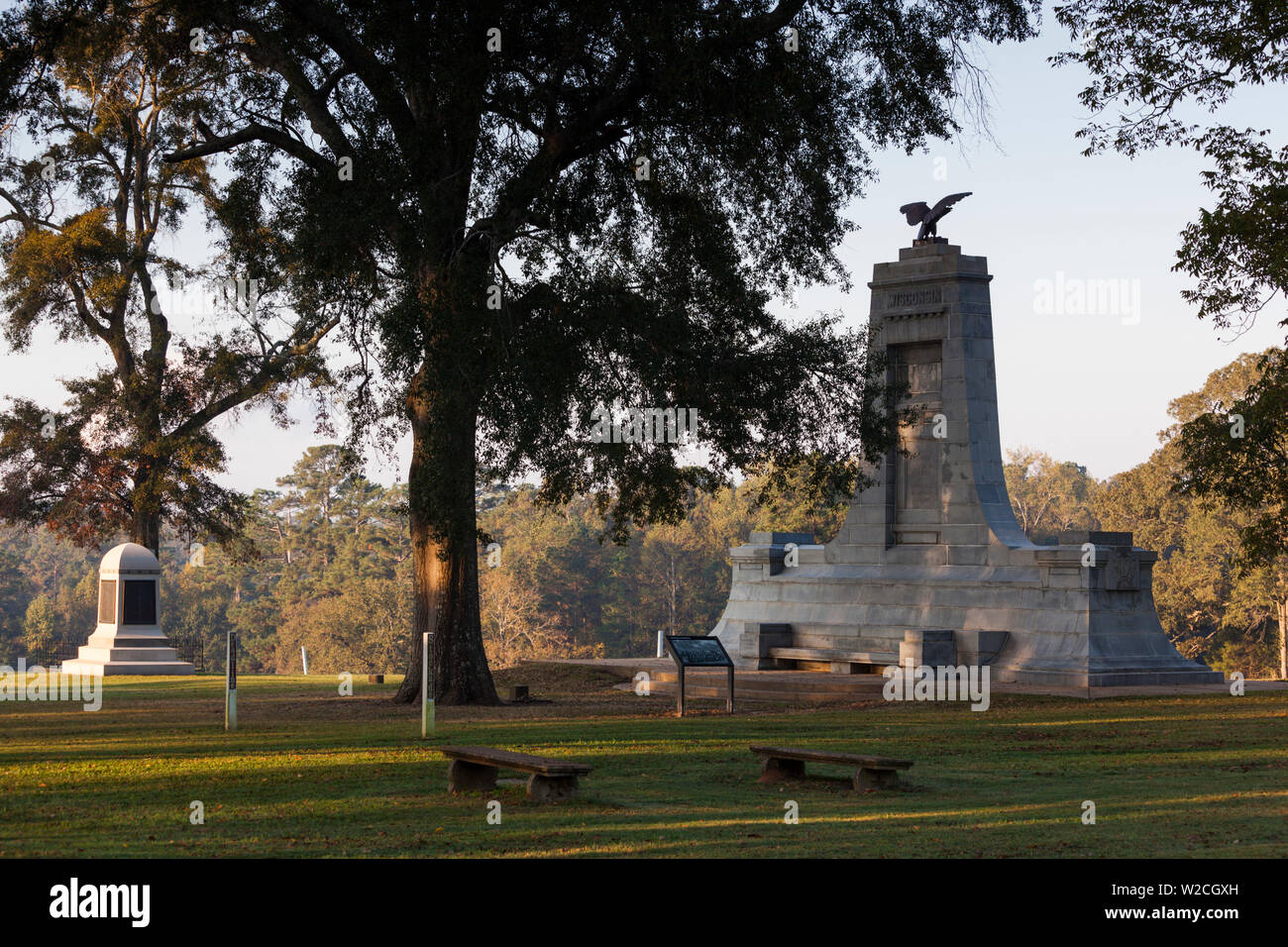 Estados Unidos, Georgia, Andersonville, sitio histórico nacional de Andersonville, sitio de la Primera Guerra Civil era prisionero de guerra campamento Foto de stock