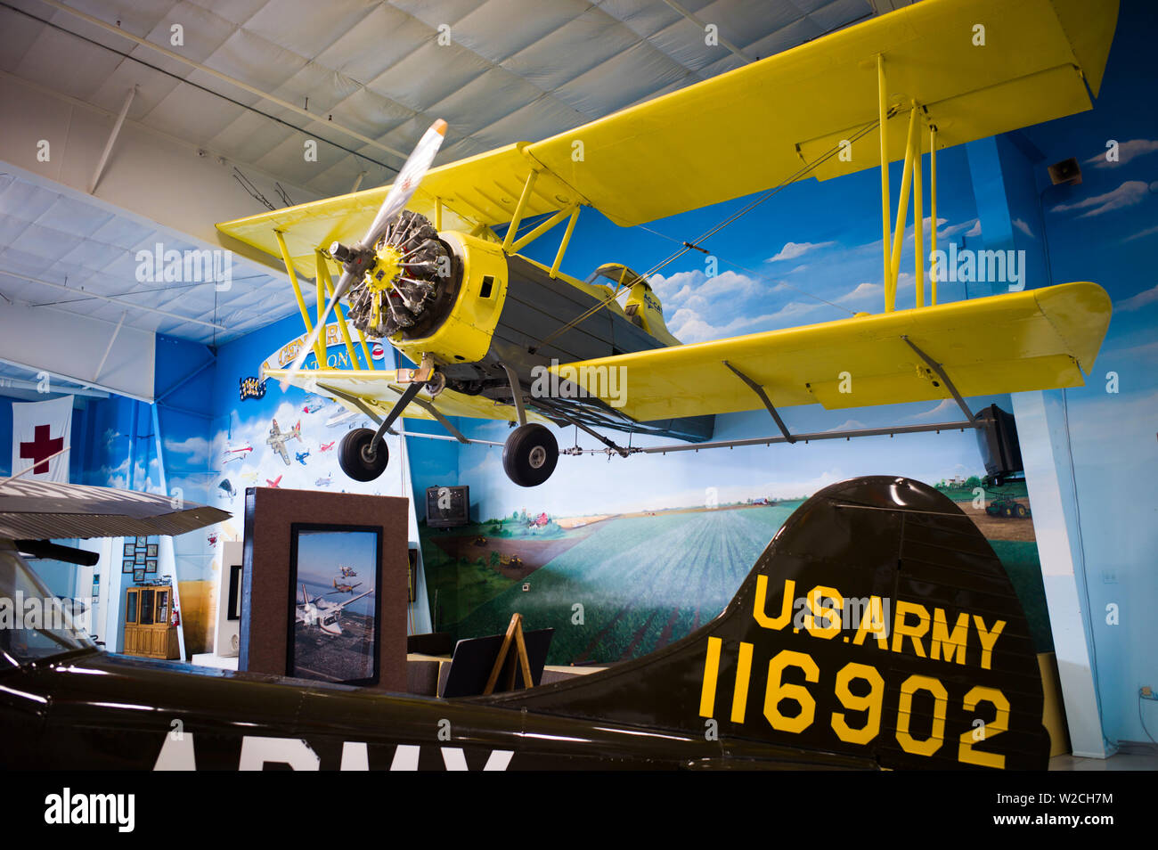 Ee.Uu., Fargo, Dakota del Norte, Fargo Air Museum, el Plumero de Cosecha de aviones Foto de stock
