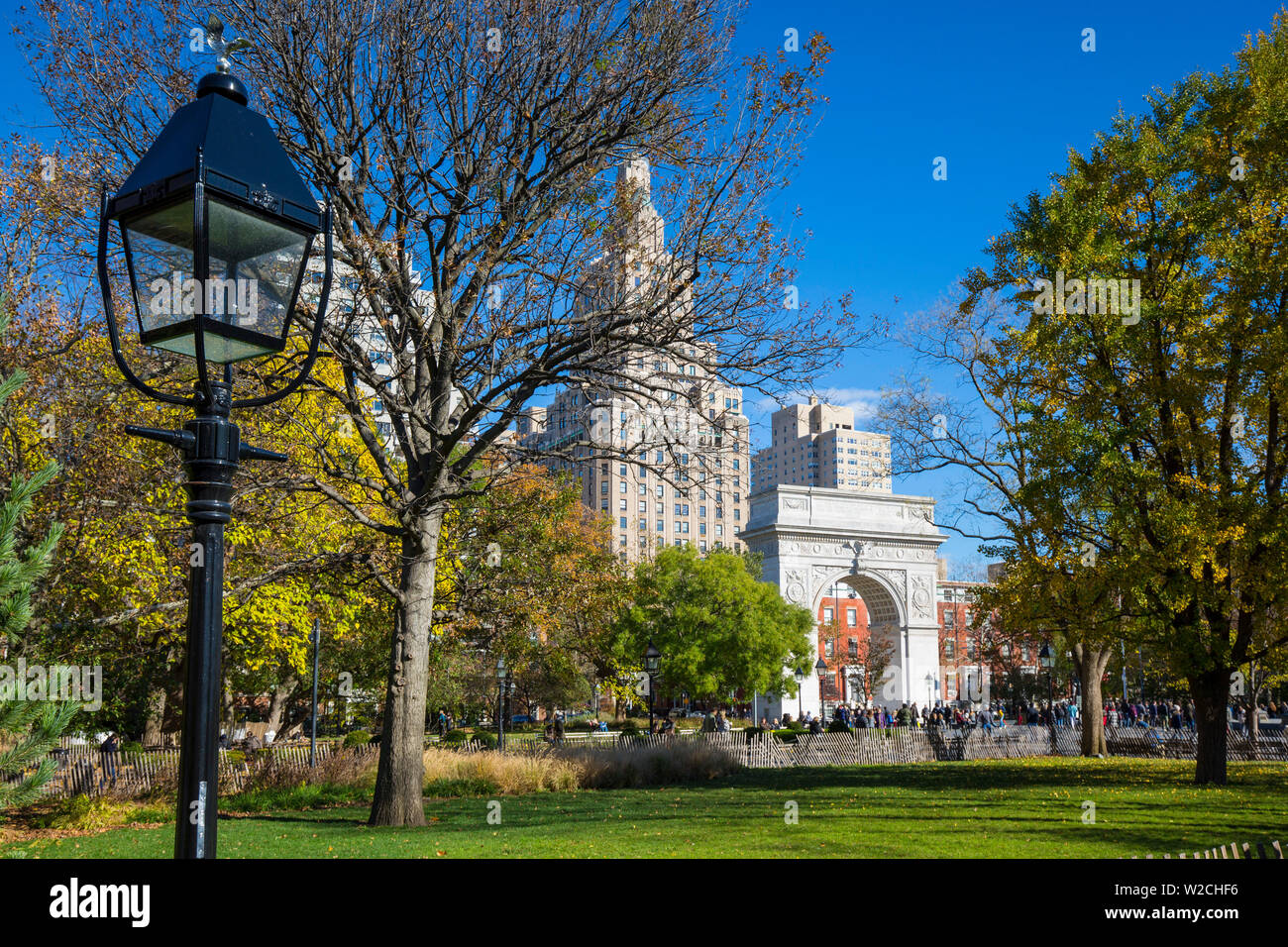 Washington Square, Greenwich Village, Manhattan, Ciudad de Nueva York, Nueva York, EE.UU. Foto de stock