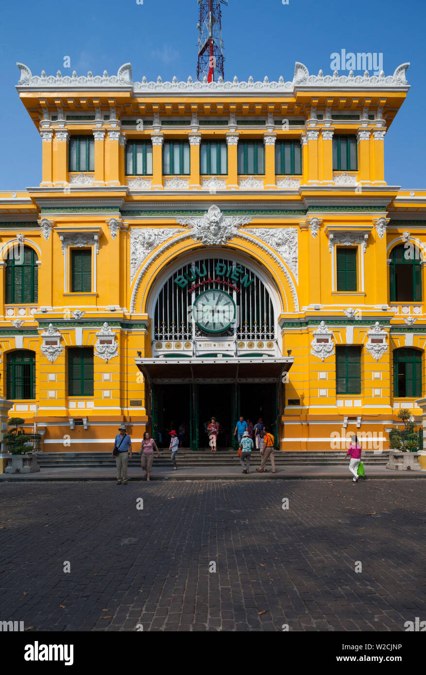 Vietnam, Ho Chi Minh City, la Oficina Central de Correos, exterior Foto de stock