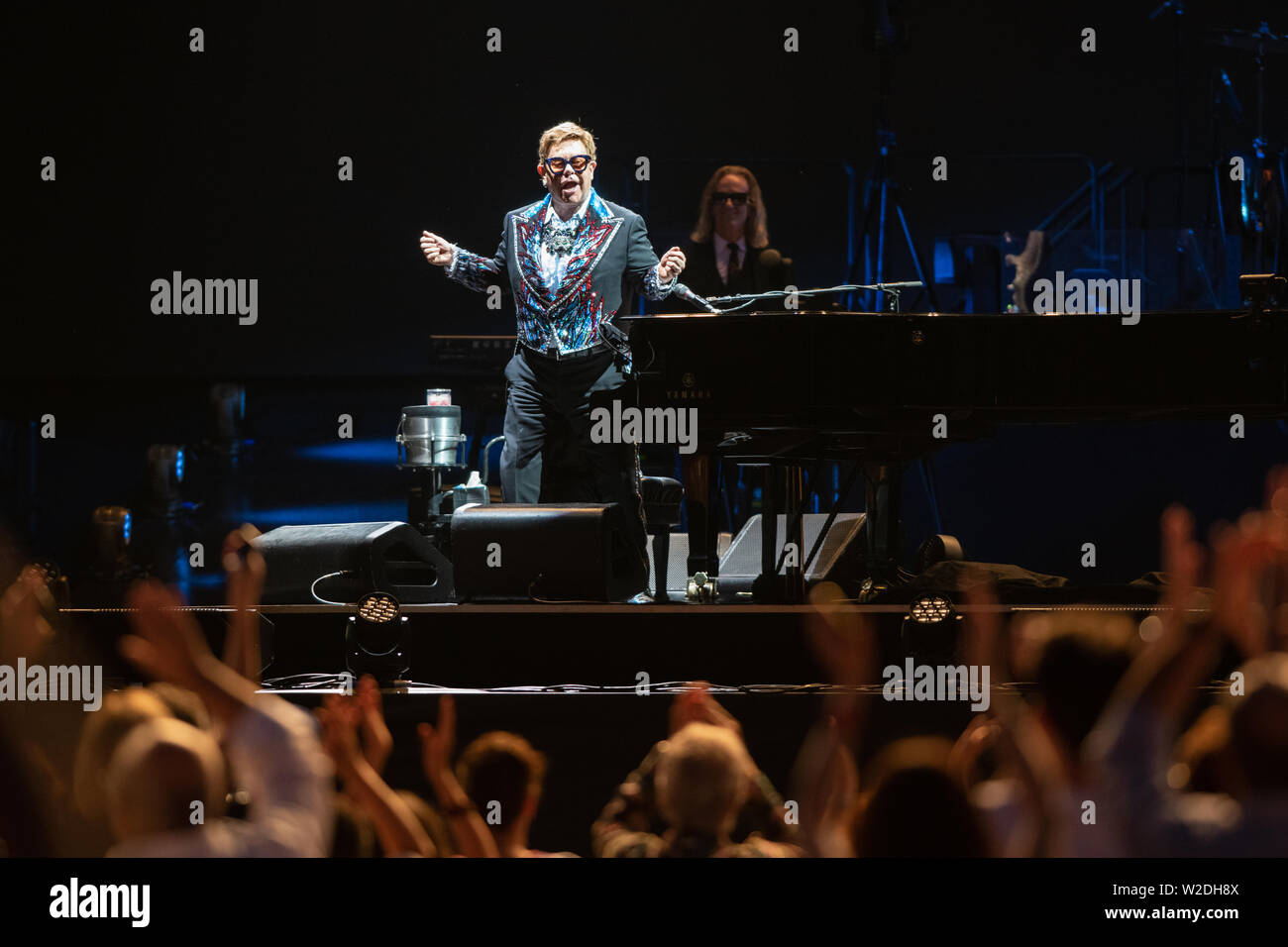 LUCCA, Italia. 07 de julio , 2019. Elton John en concierto . Stefano Dalle Luche / Alamy Live News. Foto de stock