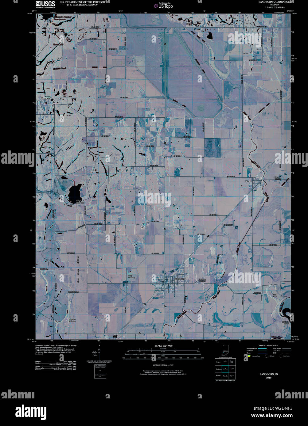 Mapa de indiana sandborn fotografías e imágenes de alta resolución Alamy