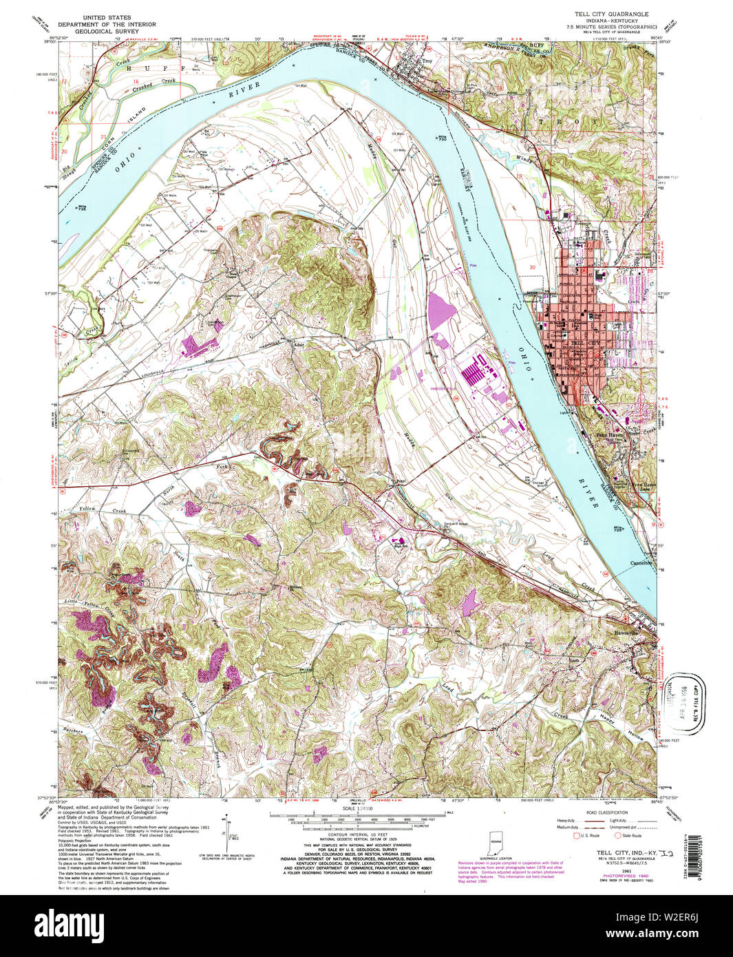 Mapa de tell city fotografías e imágenes de alta resolución Alamy