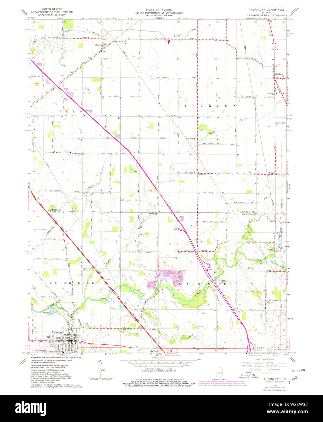 Mapa de thorntown Imágenes recortadas de stock Alamy