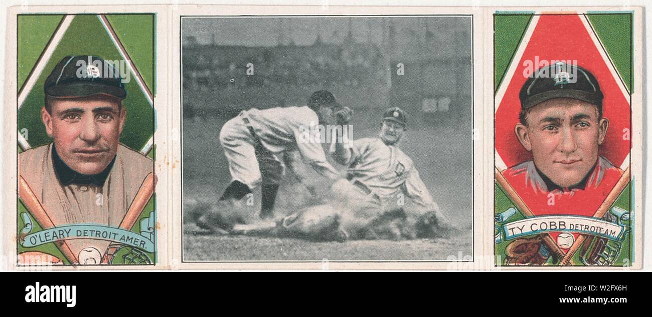 Chas. O'Leary-Tyrus Cobb, Detroit Tigers, retrato de tarjetas de béisbol Foto de stock