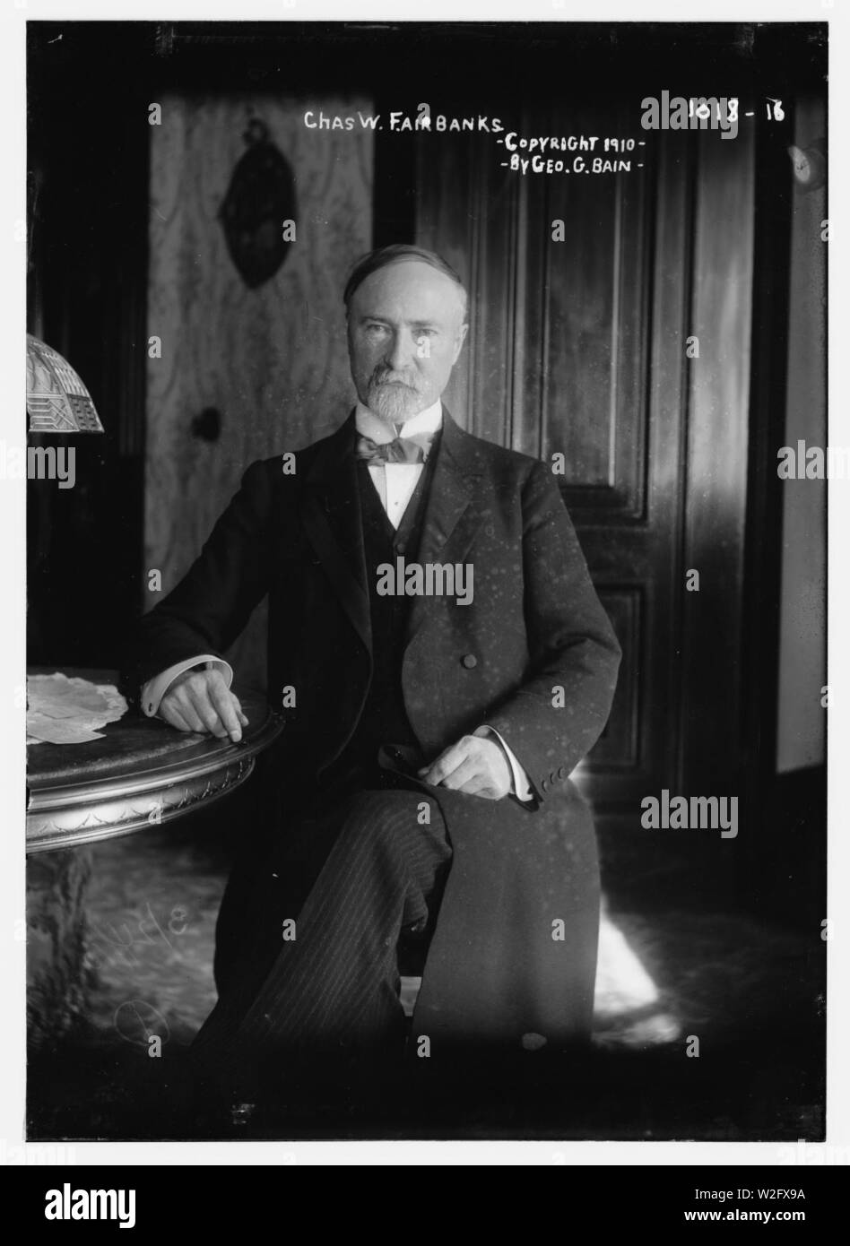 Chas. W. Fairbanks sentado Foto de stock