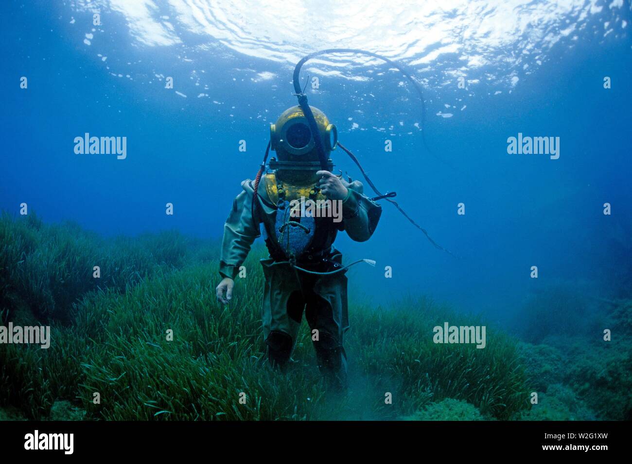 Buceo Diver Casco Antiguo Cobre Sólido Mar Vintage Viejo Náutica submarinismo