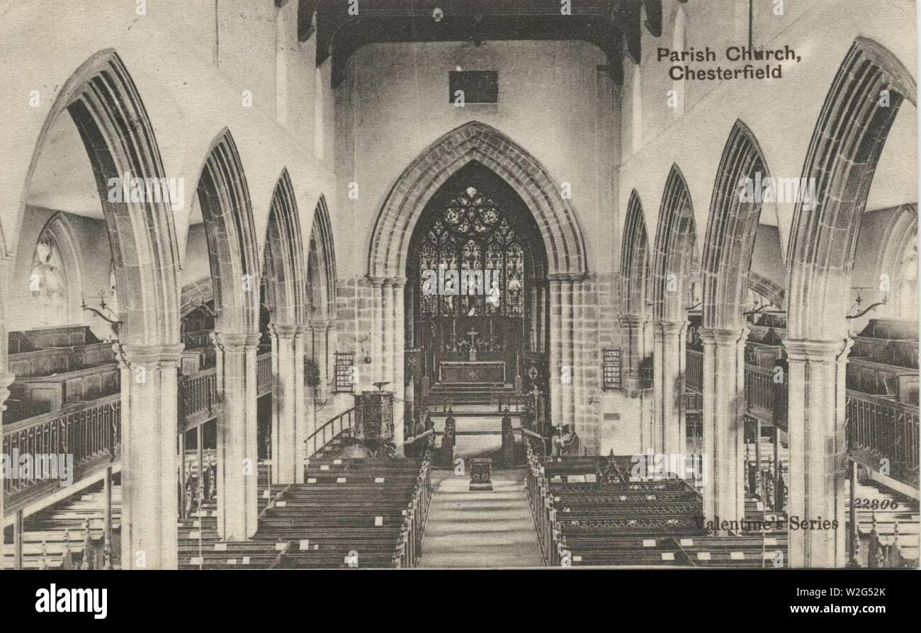 Chesterfield Iglesia Parroquial (2). Foto de stock