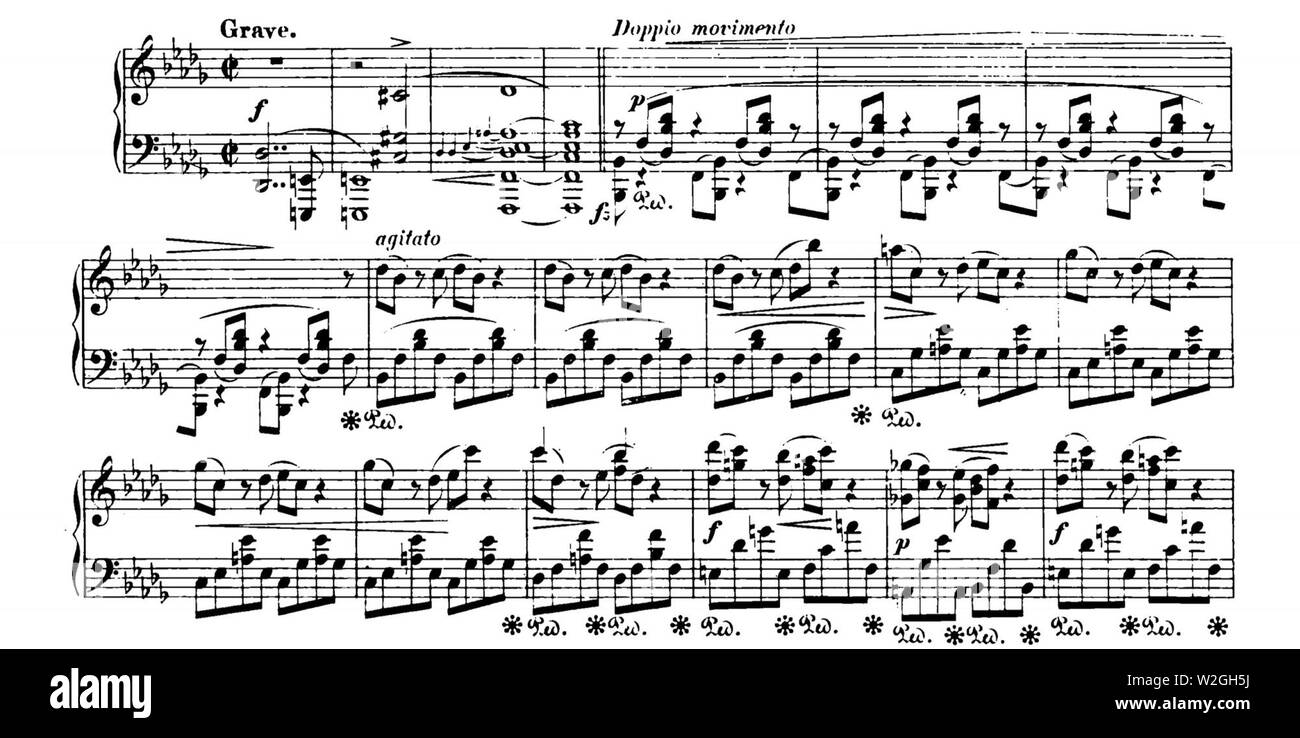 Chopin Sonata nº 2 Op. 35, I. Grave - Doppio movimento (Breitkopf edition  Fotografía de stock - Alamy