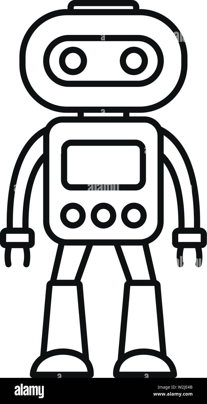 Icono robot artificial. Esquema robot artificial icono vectoriales para  diseño web aislado sobre fondo blanco Imagen Vector de stock - Alamy