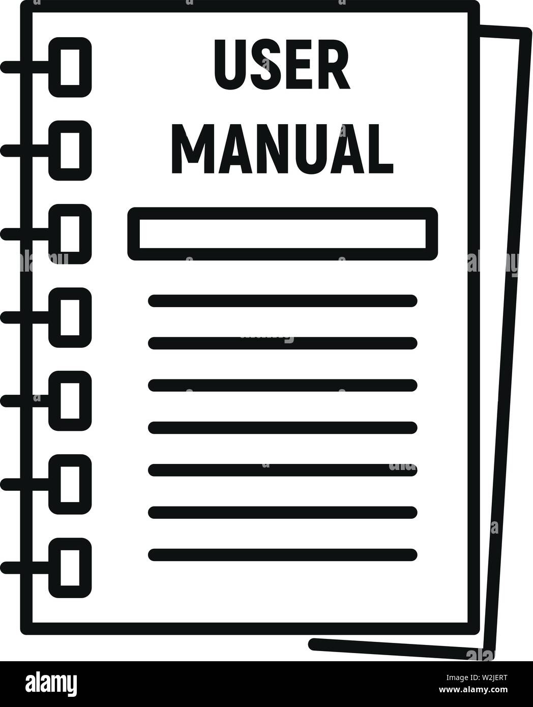 Icono manual de usuario. Manual de usuario de esquema icono vectoriales