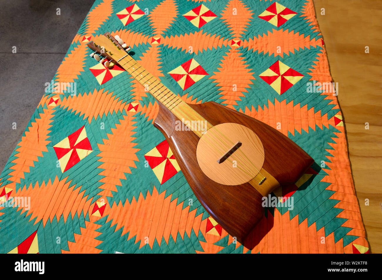 Un ukulele, instrumento musical, Rarotonga, Islas Cook, Polinesia Foto de stock