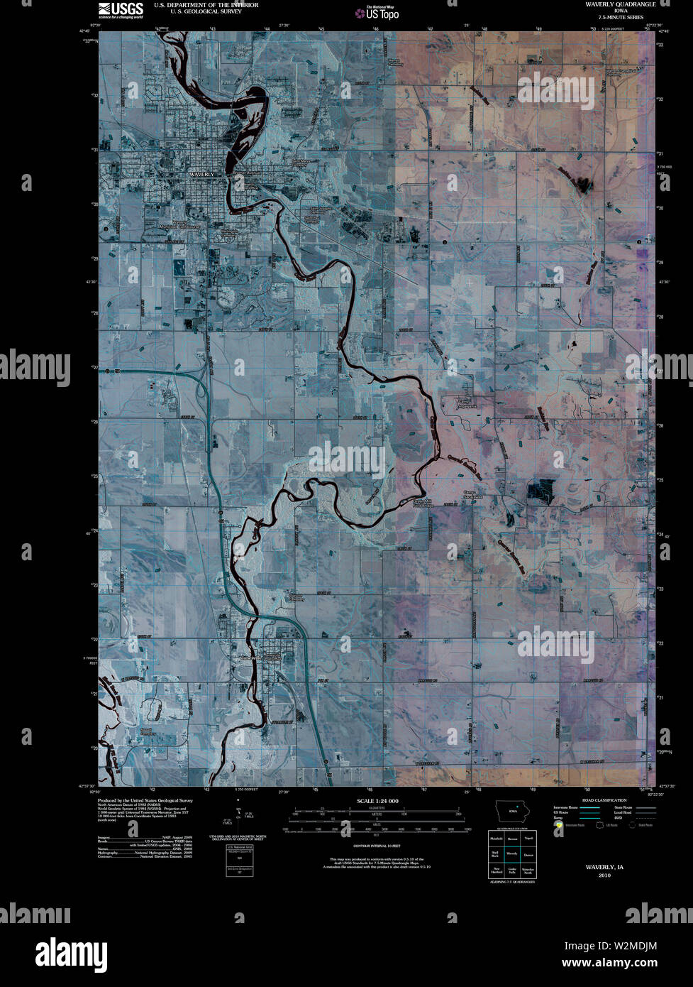 Mapa de waverly iowa fotografías e imágenes de alta resolución Alamy