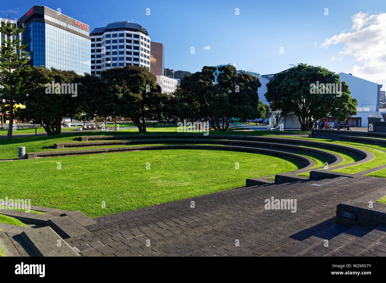 Frank Kitts Park, la ciudad de Wellington, Nueva Zelanda Foto de stock