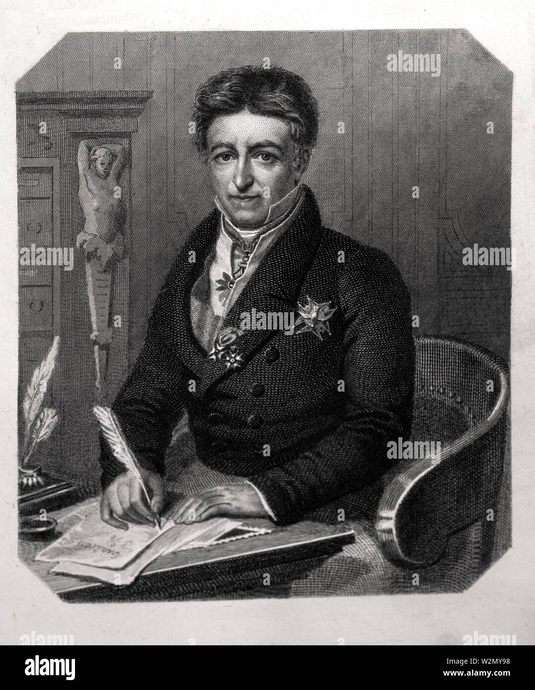 Joseph de Villèle.Jean-Baptiste Guillaume Joseph Marie Anne Séraphin, 1º Conde de Villèle (14 de abril de 1773-13 de marzo de 1854), mejor conocido simplemente como Foto de stock