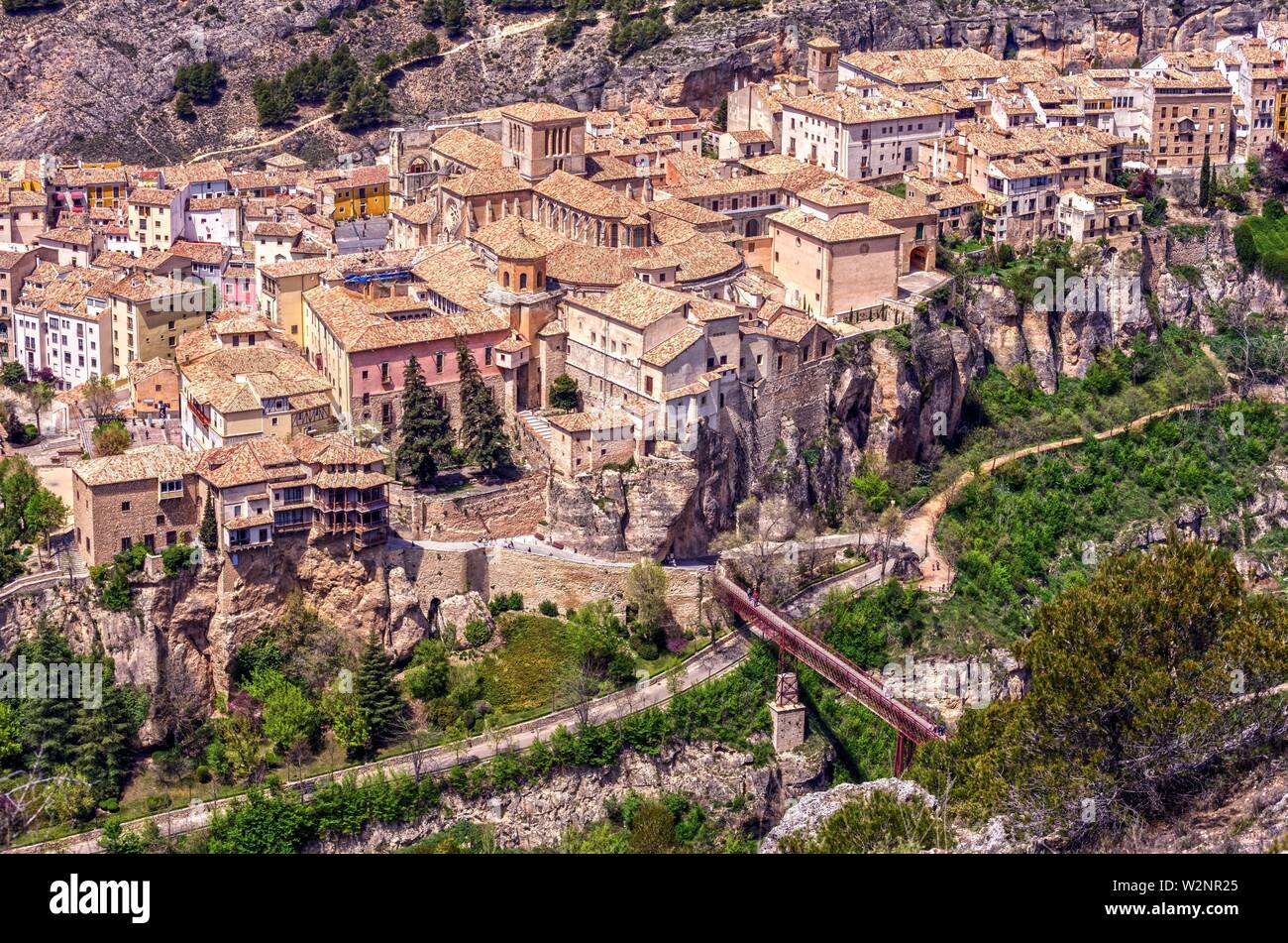 Vista aérea de la ciudad de Cuenca desde el cerro del socorro. Castilla la  Mancha. España Fotografía de stock - Alamy