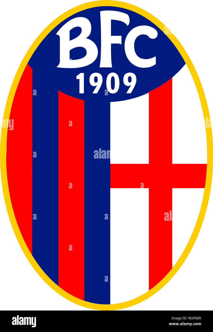 El logotipo del equipo de fútbol FC italiano Bologna Bolonia Football