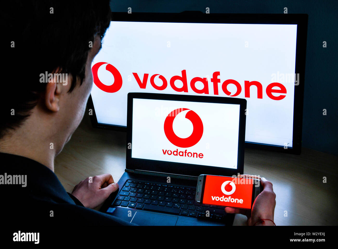 Logo Vodafone Foto de stock