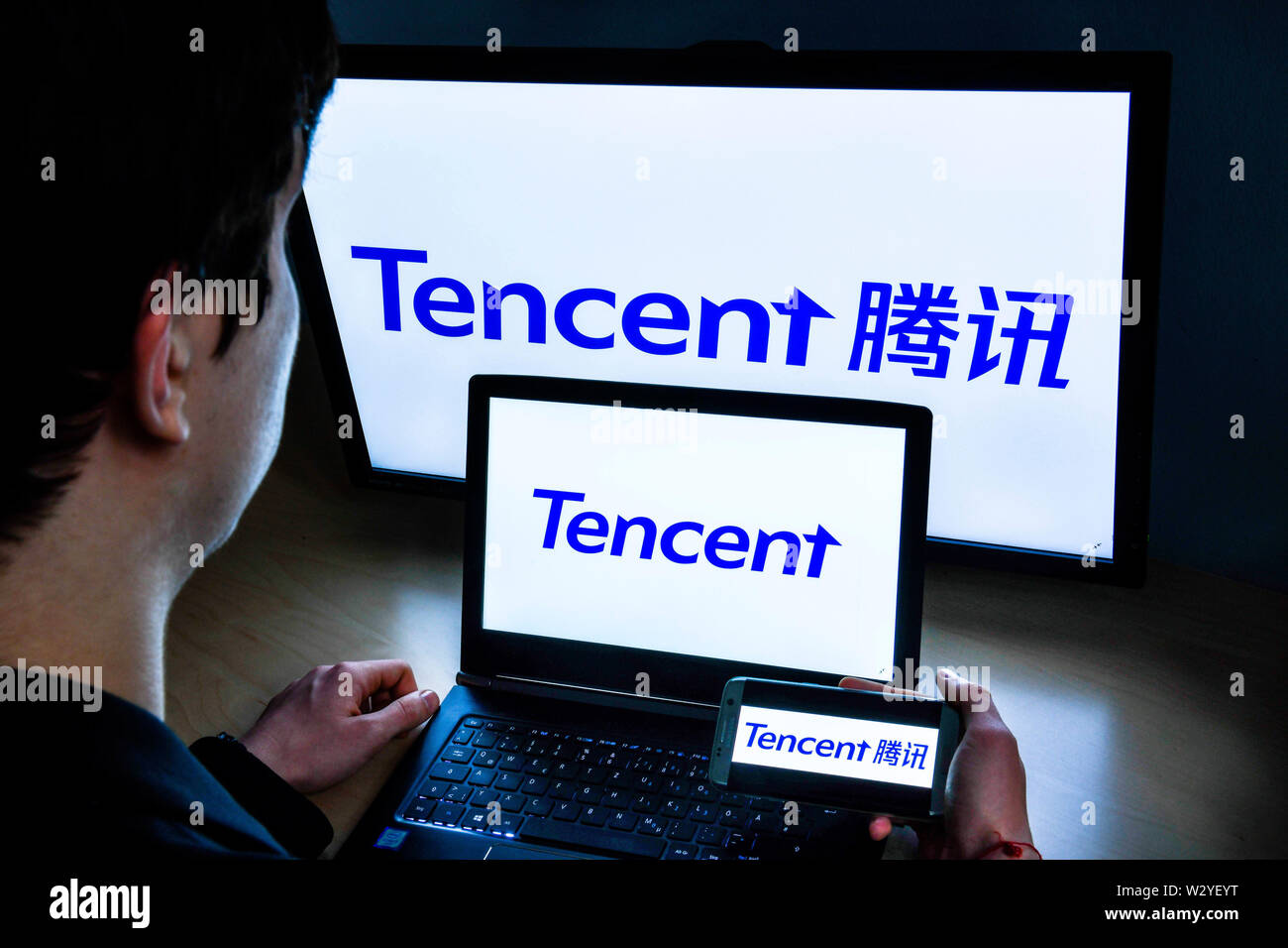 Logo Tencent Foto de stock