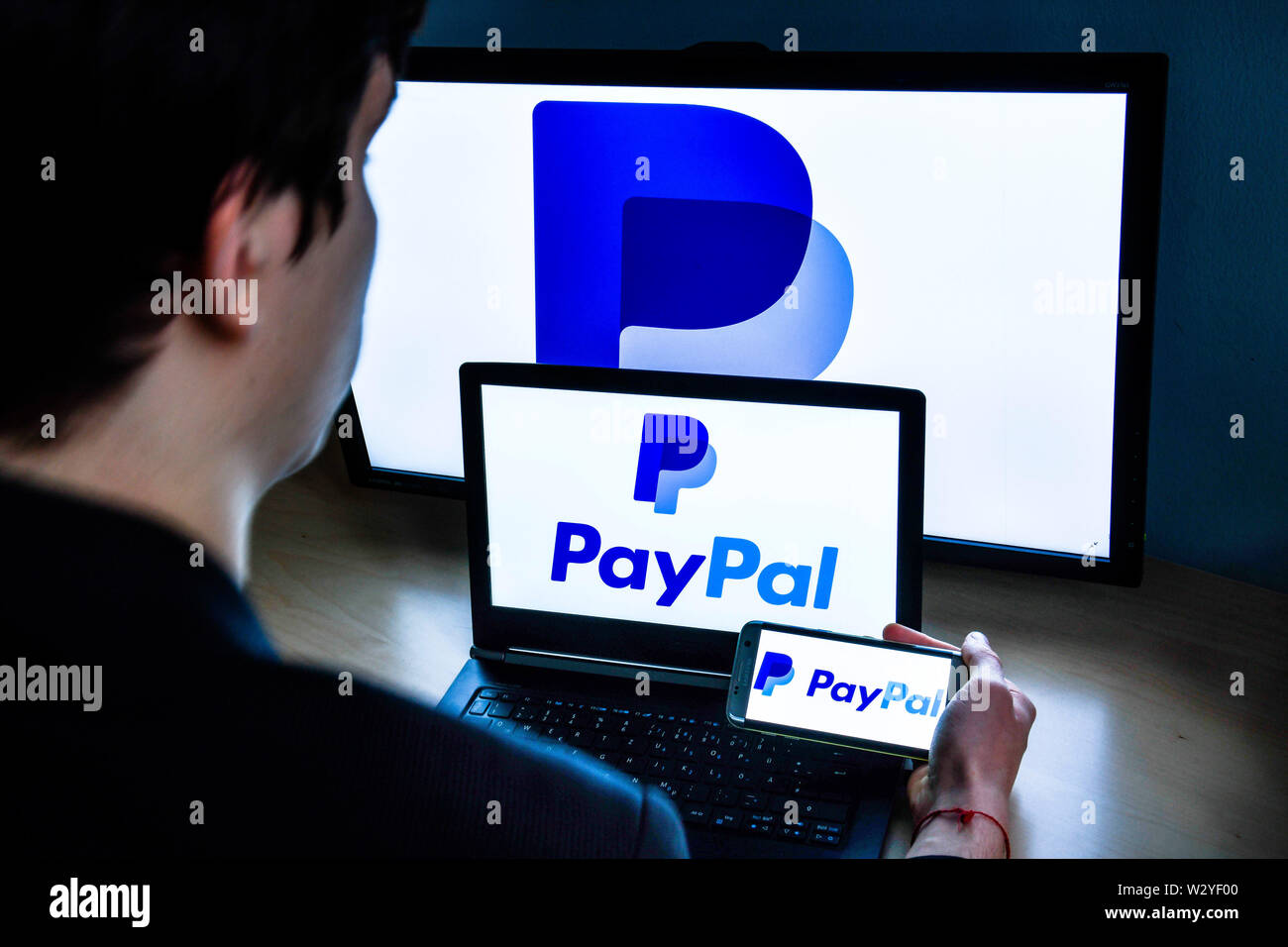 El logotipo de Paypal Foto de stock