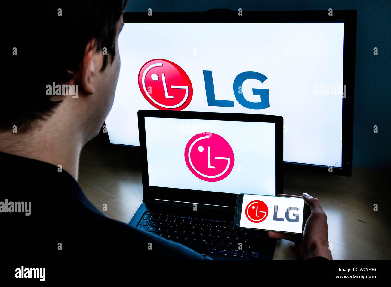Logotipo LG Foto de stock