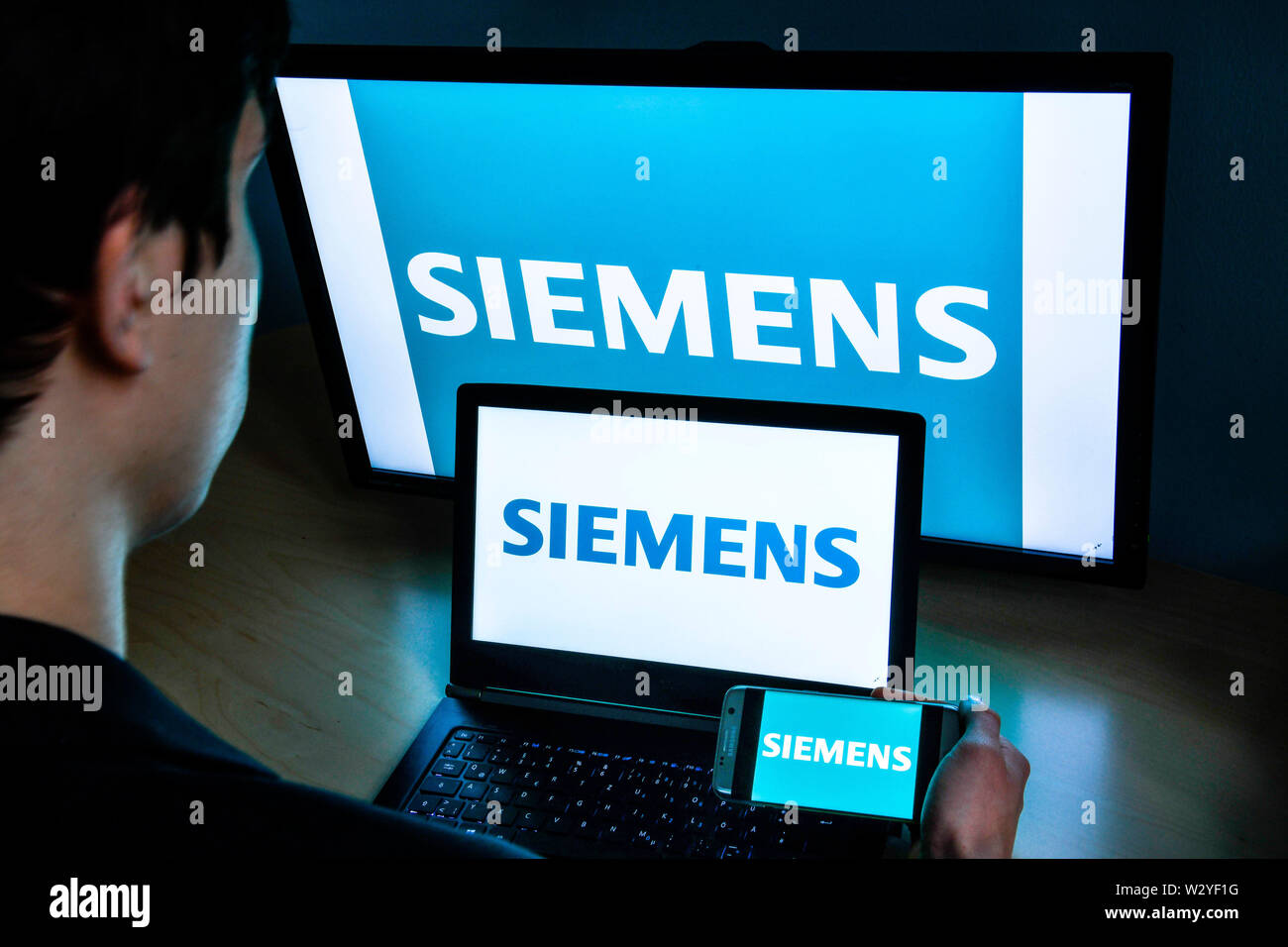 Logo Siemens Foto de stock