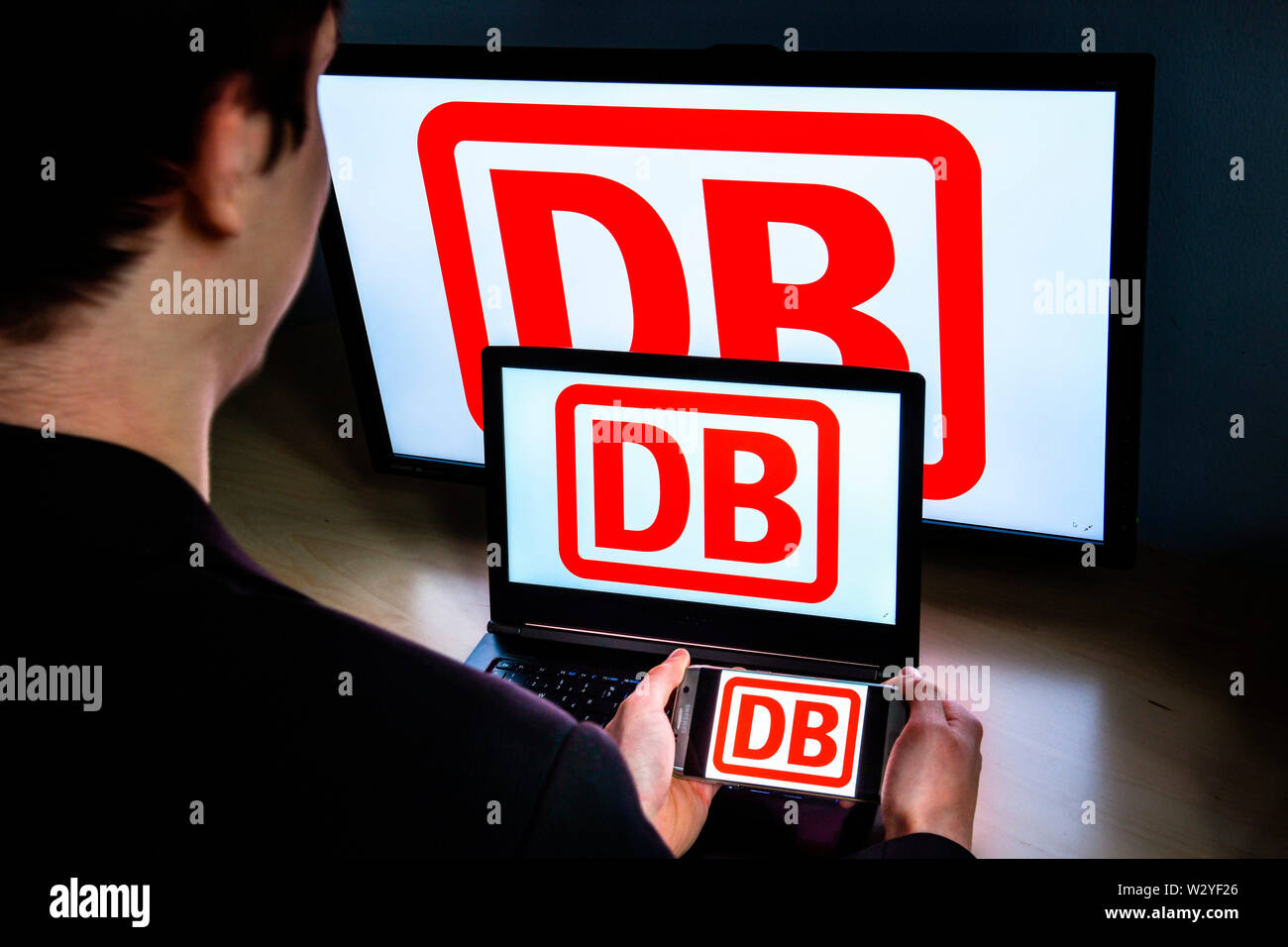 Logotipo de Deutsche Bahn Foto de stock