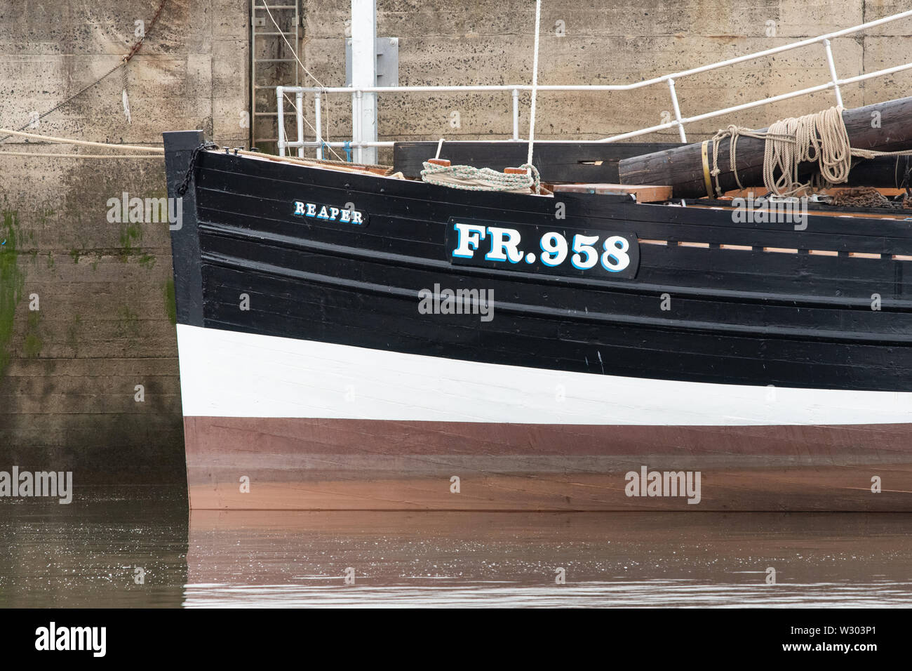 Reaper, un barco de vela de Fife Arenque Drifter, Anstruther, Fife, Escocia, Reino Unido Foto de stock